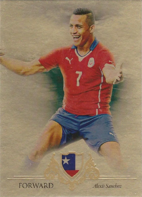 Alexis Sanchez, Gold Parallel, 2016 Futera Unique Soccer