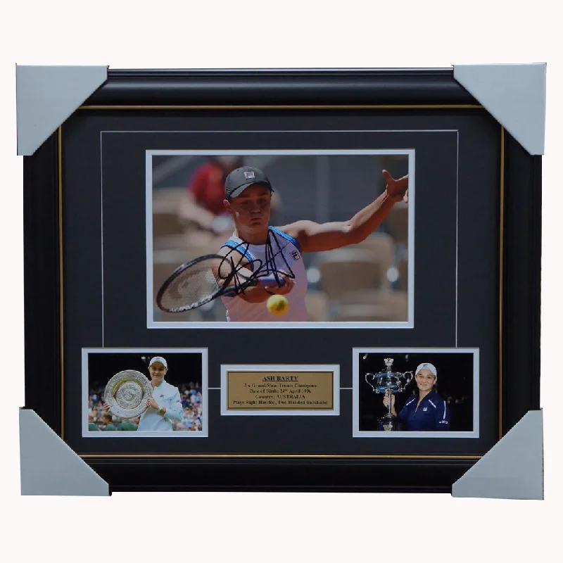 Ash Barty Signed Tennis Grand Slam Champion Photo Collage Framed French Open - 3984