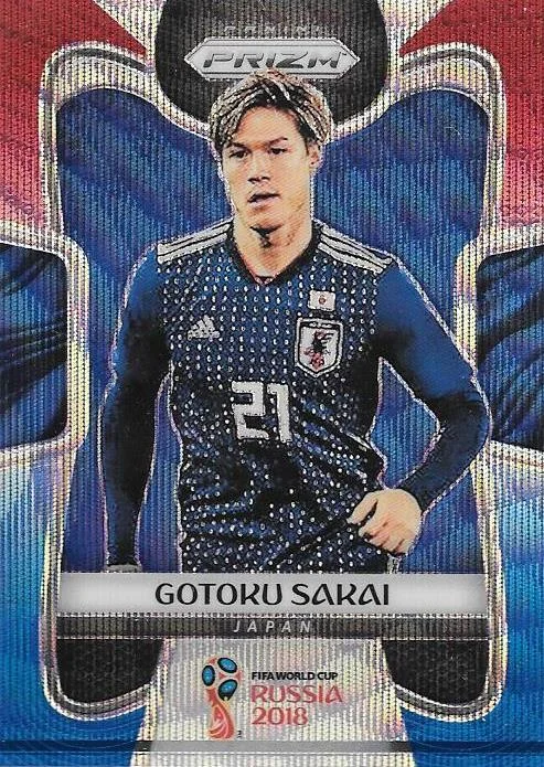 Gotoku Sakai, Red & Blue Refractor, 2018 Panini Prizm World Cup Soccer