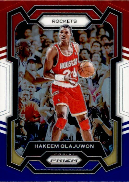 Hakeem Olajuwon, Red White Blue Prizm, 2023-24 Panini Prizm Basketball NBA