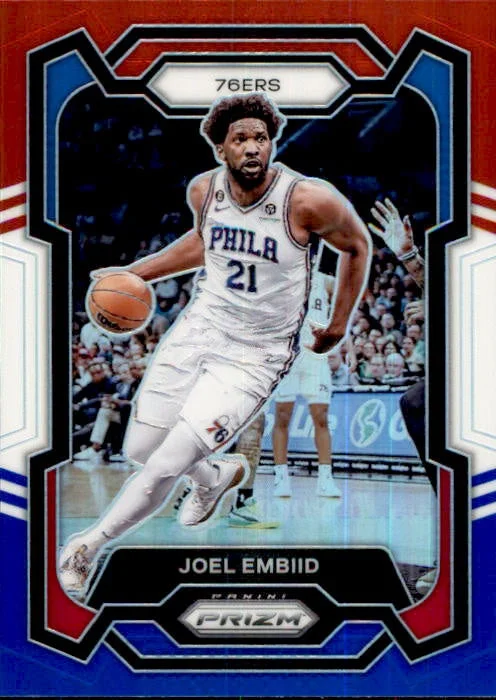 Joel Embiid, Red White Blue Prizm, 2023-24 Panini Prizm Basketball NBA