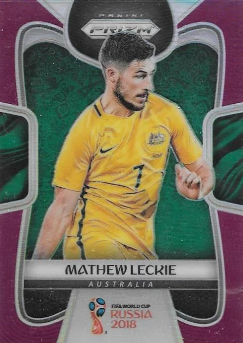 Mathew Leckie, Purple Refractor, 2018 Panini Prizm World Cup Soccer