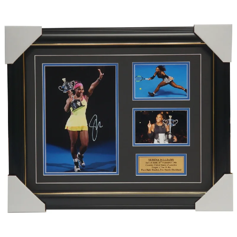 Serena Williams Signed Tennis Photo Framed + Plaque Grand Slam Champion + Coa - 2254