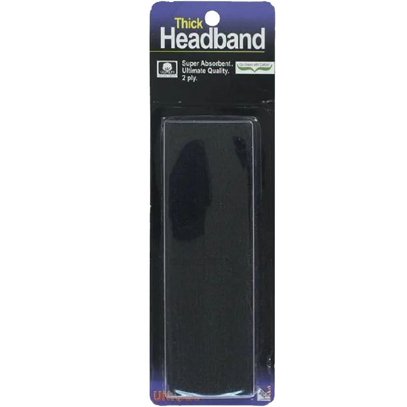 Thick 2-Ply Headband - Black