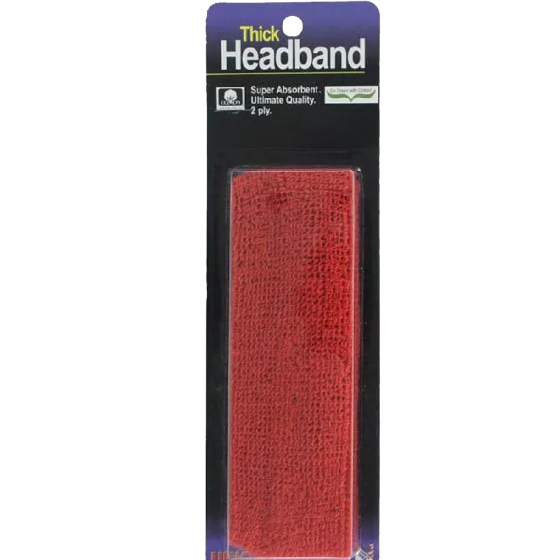 Thick 2-Ply Headband - Red