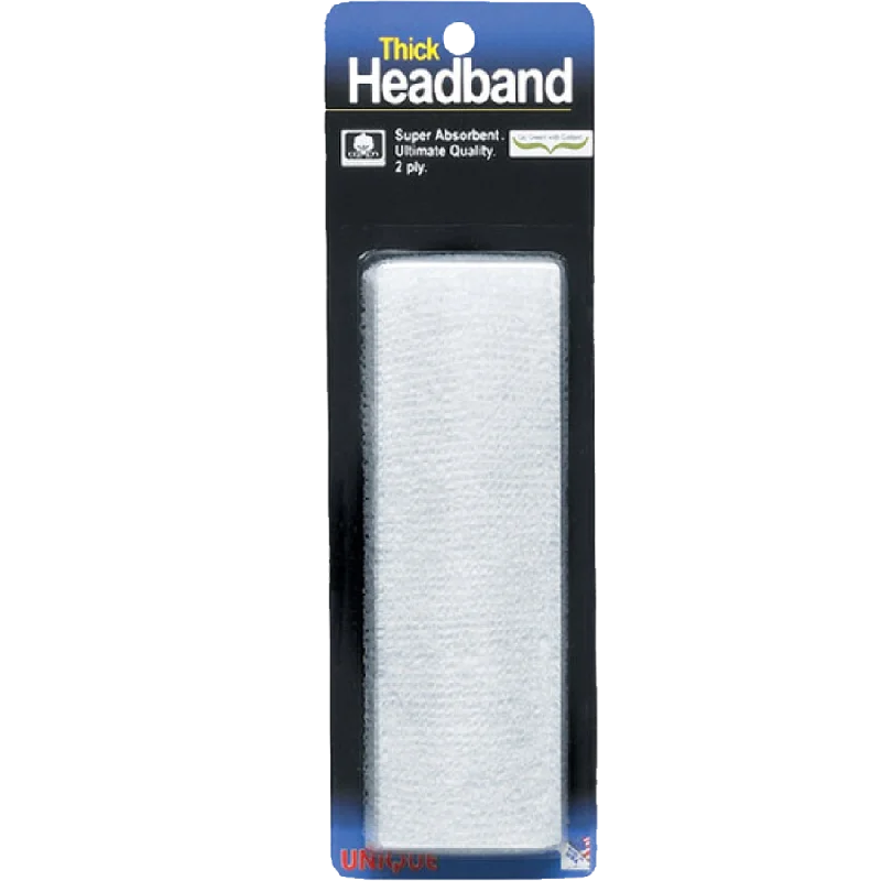 Thick 2-Ply Headband - White