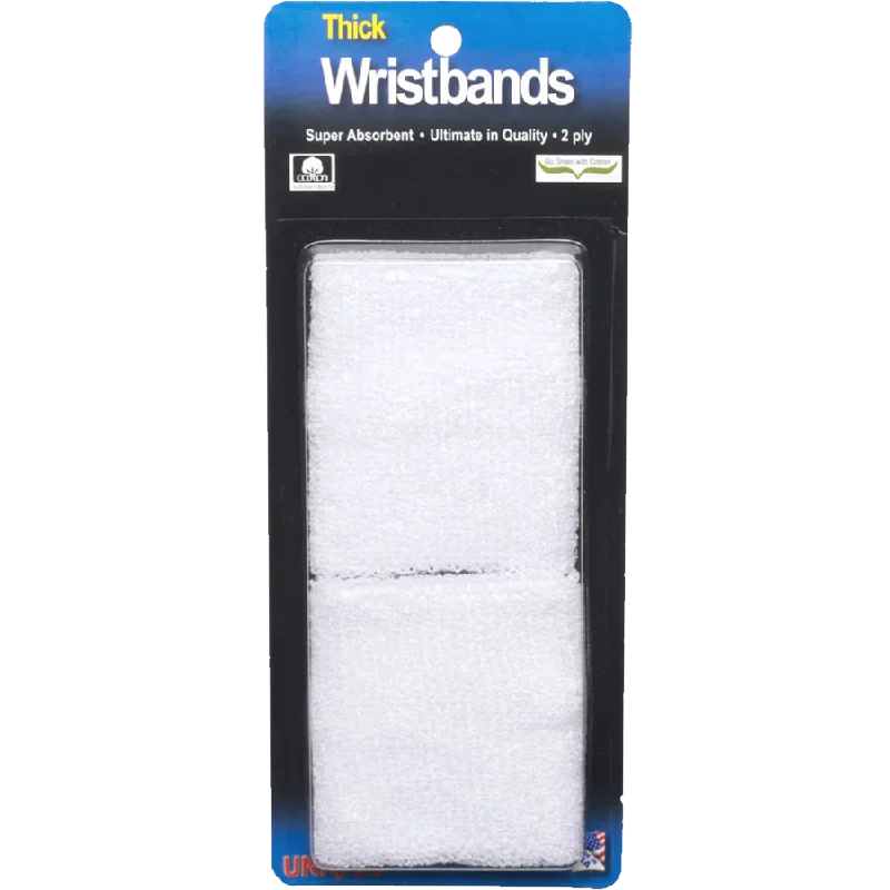 Thick 2-Ply Wristband - White