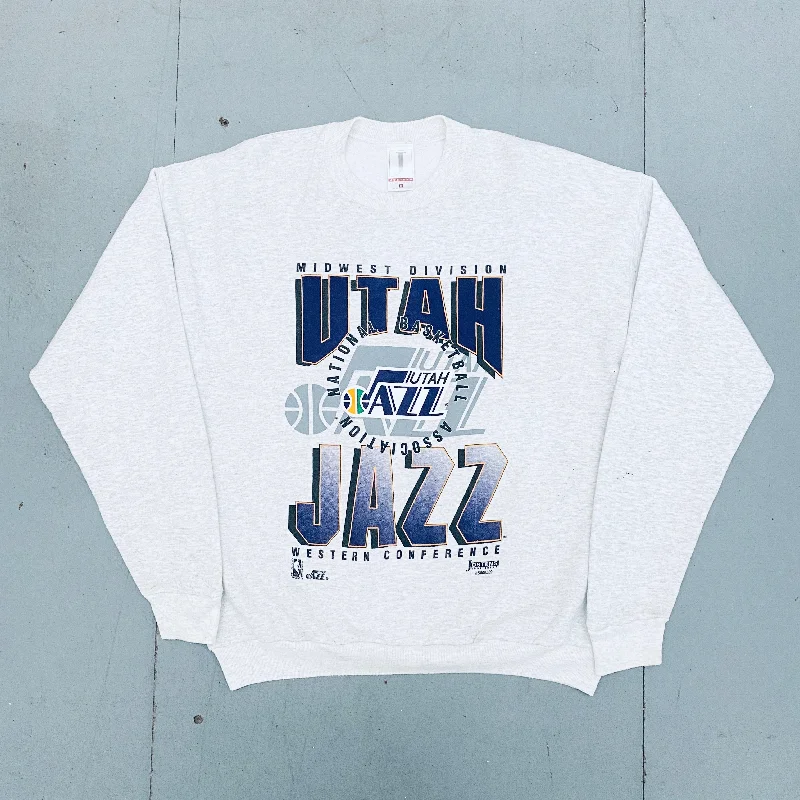 Utah Jazz: 1990's Graphic Spellout Sweat (L)