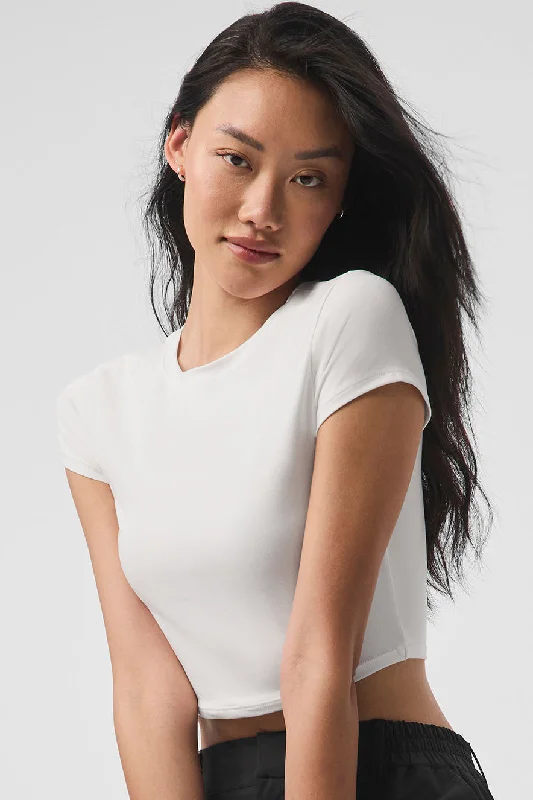 Alosoft Crop Finesse Short Sleeve - White