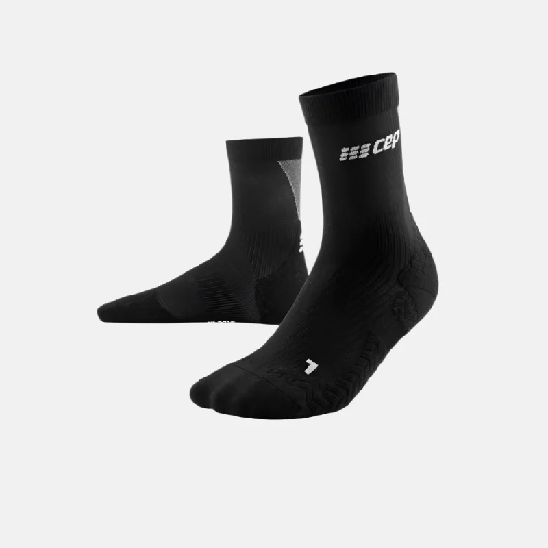 Cep Run Ultralight Mid Cut Men's Compression Socks -Black/Grey