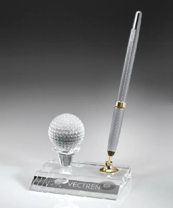 Crystal Golf Ball Pen Set