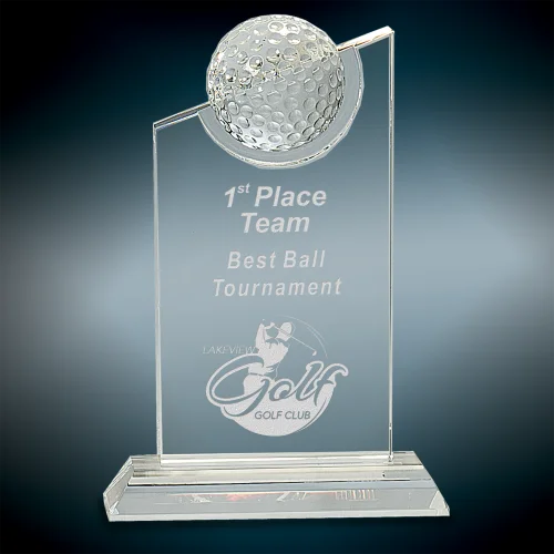 Golf Ball on Crystal Panel