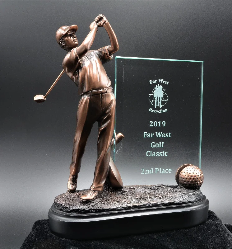 9" Golf Figure with GLASS