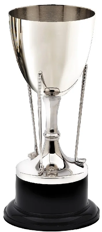 Golf Cup - Silver on Black Round Base